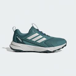 Buty Tracefinder Trail Running. Niebieskie buty do biegania Adidas, bez wzorów, z materiału, bez zapięcia, do biegania. Za 256.99 zł.