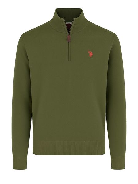 U.S. Polo Assn. Sweter w kolorze oliwkowym rozmiar: XXL. Brązowe swetry nierozpinane U.S. Polo Assn., s, bez wzorów, z bawełny, bez kołnierzyka, bez ramiączek. Za 148.26 zł.