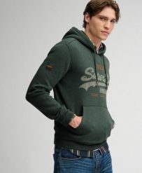 Superdry Bluza z kapturem Vintage Logo Heritage Relaxed. Zielone bluzy z kapturem Superdry, s, bez wzorów, z materiału, z kapturem. Za 402.90 zł.