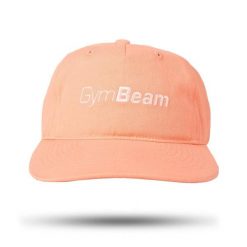 Czapka unisex fitness z zakrzywionym daszkiem łososiowa Dad Cap. Czerwone czapki z daszkiem GYMBEAM, bez wzorów, z bawełny. Za 55.90 zł.