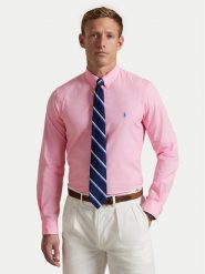 Polo Ralph Lauren Koszula 710929348003 Różowy Slim Fit. Czerwone koszule Polo Ralph Lauren, m, bez wzorów, z bawełny, bez kołnierzyka, bez ramiączek. Za 409.99 zł.