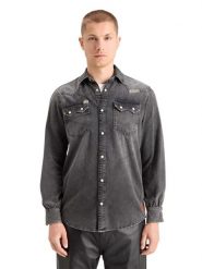 Scotch & Soda Koszula dżinsowa "JOE JONAS X SCOTCH SODA" w kolorze czarnym rozmiar: XL. Czarne koszule Scotch & Soda, xl, bez wzorów, z bawełny, bez kołnierzyka, bez ramiączek. Za 181.33 zł.