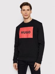 Hugo Bluza Duragol222 50467944 Czarny Regular Fit. Czarne bluzy Hugo, m, bez wzorów, z bawełny, bez kaptura. Za 259.99 zł.