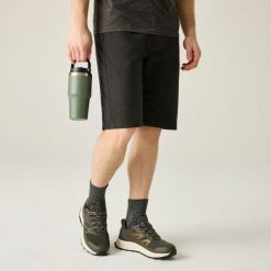 Męskie buty Ravika. Czarne buty turystyczne Regatta, bez wzorów, z dzianiny, bez zapięcia, trekkingowe. Za 249.99 zł.