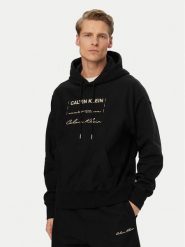 Calvin Klein Jeans Bluza LV04RF247G Czarny Regular Fit. Czarne bluzy Calvin Klein Jeans, m, bez wzorów, z bawełny, bez kaptura. Za 489.99 zł.