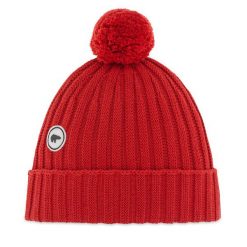 Czapka Eisbär. Czerwone czapki zimowe Eisbar, bez wzorów. Za 349.99 zł.
