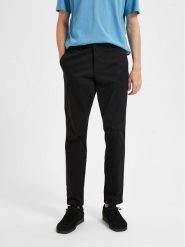 Selected Homme Chinosy New 16087663 Czarny Slim Fit. Czarne eleganckie spodnie Selected Homme, m, z bawełny. Za 259.99 zł.