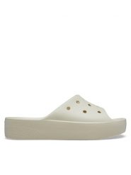 Crocs Klapki Classic Platform Slide 208180 Beżowy. Brązowe klapki Crocs, z tworzywa sztucznego. Za 299.99 zł.