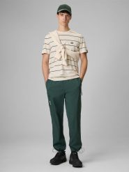 Spodnie casual joggery męskie 4F 4FRSS26TTROM1915. Czarne joggery i bojówki 4F, m, bez wzorów, z elastanu, casualowe. Za 249.99 zł.