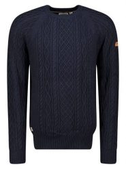 Geographical Norway Sweter "Fresh" w kolorze granatowym rozmiar: 3XL. Niebieskie swetry nierozpinane Geographical Norway, xl, bez wzorów, z bawełny, bez kołnierzyka, bez ramiączek. Za 85.95 zł.