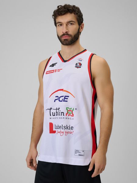 4F Koszulka meczowa replika domowa z sezonu 2025/26 męska 4F x Start Lublin - biała XL. Białe bezrękawniki 4F, m, bez wzorów, z materiału, bez kołnierzyka, bez ramiączek. Za 219.99 zł.