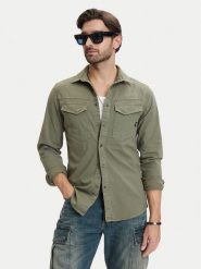 G-Star Raw Koszula Dakota D23616-D920 Zielony Slim Fit. Zielone koszule G-Star Raw, m, bez wzorów, z bawełny, bez kołnierzyka, bez ramiączek. Za 389.99 zł.