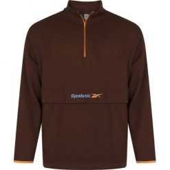 Bluza sportowa męska Reebok CL Rod. Brązowe bluzy bez kaptura Reebok, l, bez wzorów, z bawełny, bez kaptura. Za 172.00 zł.