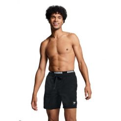 Kąpielówki męskie Puma, Utility Mid Shorts, Czarne. Czarne kąpielówki Puma, m, bez wzorów, z materiału. W wyprzedaży za 243.00 zł.