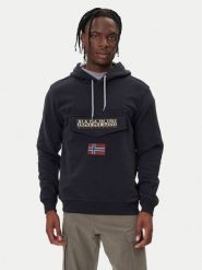 Napapijri Bluza Burgee Wint 4 NP0A892T Czarny Regular Fit. Czarne bluzy Napapijri, m, bez wzorów, z bawełny, bez kaptura. Za 529.99 zł.