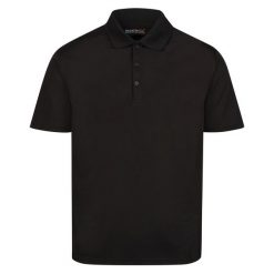 Koszulka Polo Męska Odprowadzanie Wilgoci. Czarne koszulki polo Regatta, m, bez wzorów, bez kołnierzyka, bez ramiączek. Za 61.99 zł.