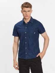 Blend Koszula jeansowa 20715457 Granatowy Regular Fit. Niebieskie koszule Blend, m, bez wzorów, z bawełny, bez kołnierzyka, bez ramiączek. Za 139.99 zł.