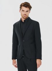 PAKO LORENTE – Marynarka garniturowa w kolorze czarnym. Czarne garnitury Pako Lorente, m, bez wzorów, z elastanu. Za 499.99 zł.