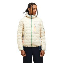 Kurtka Peak Performance puchowa męska Helium Utility Down Hood beżowa - XXL. Brązowe kurtki Peak Performance, m, bez wzorów, z puchu, bez kaptura. Za 1,349.00 zł.