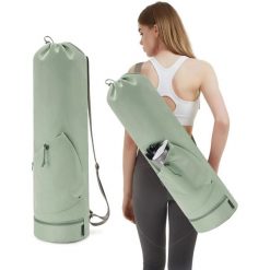 Torba na matę do jogi 30 l z kieszenią wodoodporną i paskiem. Zielone torby na ramię SPORTENZIA, bez wzorów, z tkaniny, na ramię, duże, bez dodatków. Za 146.99 zł.