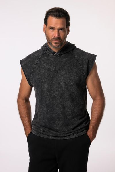 Męska Bluza fitness Belly Fit kaptur bez rękawów do rozm. 7XL. Czarne bluzy z kapturem JAY-PI, m, bez wzorów, z bawełny, z kapturem. Za 223.99 zł.
