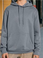 Bluza hoodie basic - niebieski. Niebieskie bluzy bez kaptura Sinsay, l, bez wzorów, bez kaptura. Za 39.99 zł.