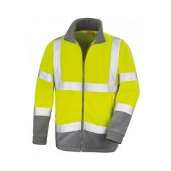 Męska Kurtka Ochronna HiVis Z Mikropolaru. Żółte kurtki RESULT, l, bez wzorów, z materiału, bez kaptura. Za 176.99 zł.