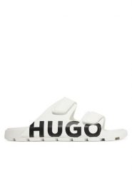 HUGO Klapki Evander 50542042 Biały. Białe klapki Hugo, ze skóry. Za 299.99 zł.