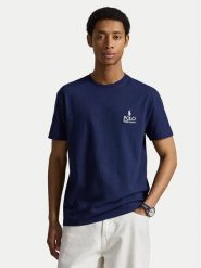 Polo Ralph Lauren T-Shirt 710981136009 Granatowy Regular Fit. Niebieskie koszulki polo Polo Ralph Lauren, m, bez wzorów, z bawełny, bez kołnierzyka, bez ramiączek. Za 469.99 zł.