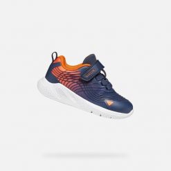 Buty GEOX B664UA 0119J B SPRINTYE Niebieski. Niebieskie buty turystyczne Geox, bez wzorów, z tkaniny, bez zapięcia, trekkingowe. Za 172.99 zł.