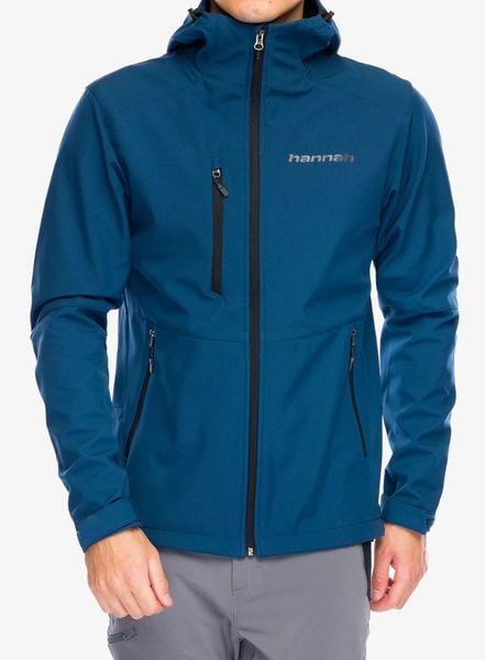 Kurtka softshell męska Hannah Briston. Niebieskie kurtki Hannah, na zimę, m, bez wzorów, z materiału, bez kaptura. Za 389.39 zł.