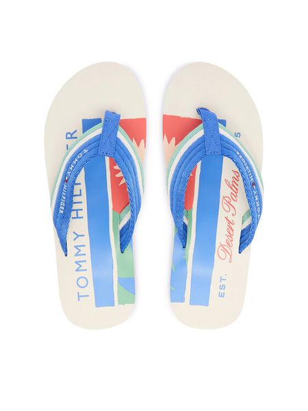 Tommy Hilfiger Japonki Patch Hilfiger Beach Sandal FM0FM05903 Niebieski. Niebieskie japonki Tommy Hilfiger, bez wzorów, z materiału. Za 169.99 zł.