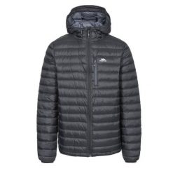 Kurtka Puchowa Męska Digby. Czarne kurtki Trespass, m, bez wzorów, z puchu, bez kaptura. Za 321.99 zł.