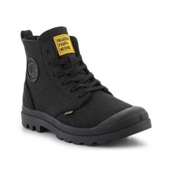 Buty do chodzenia męskie Palladium Pampa Hi Merino. Czarne buty sportowe casual Palladium, bez wzorów, z materiału, bez zapięcia. Za 585.00 zł.