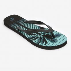 Japonki męskie Olaian 120 Palmline. Czarne japonki OLAIAN, bez wzorów. Za 24.99 zł.