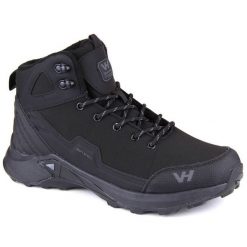 Buty trekkingowe Potocki VanHorn WOL201 wodoodporne czarne. Czarne trekkingi bez wzorów, z softshellu, bez zapięcia. Za 313.52 zł.