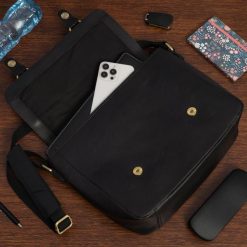 Torba męska skórzana na laptopa ramię komputer duża czarna Beltimore N16. Czarne torby na laptopa . Za 269.99 zł.