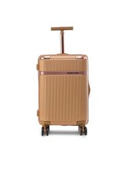 Semi Line Walizka średnia T5667-3 Złoty. Żółte walizki Semi-line, bez wzorów, z tworzywa sztucznego, średnie. Za 399.99 zł.