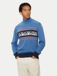 Napapijri Golf D-Sardona NP0A4I2A Granatowy Regular Fit. Niebieskie golfy Napapijri, m, bez wzorów, z bawełny, bez kołnierzyka, bez ramiączek. Za 409.99 zł.