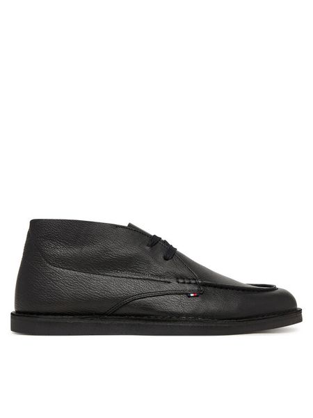 Tommy Hilfiger Półbuty Hilfiger Stitchdown Tbl Lth Chuk FM0FM05743 Czarny. Czarne eleganckie półbuty Tommy Hilfiger, bez wzorów, ze skóry, bez obcasa, bez zapięcia. Za 400.99 zł.