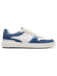 Clarks Skórzane sneakersy "CourtLite Race" w kolorze niebiesko-białym rozmiar: 44. Białe buty sportowe casual Clarks, bez wzorów, ze skóry, bez zapięcia. Za 219.95 zł.