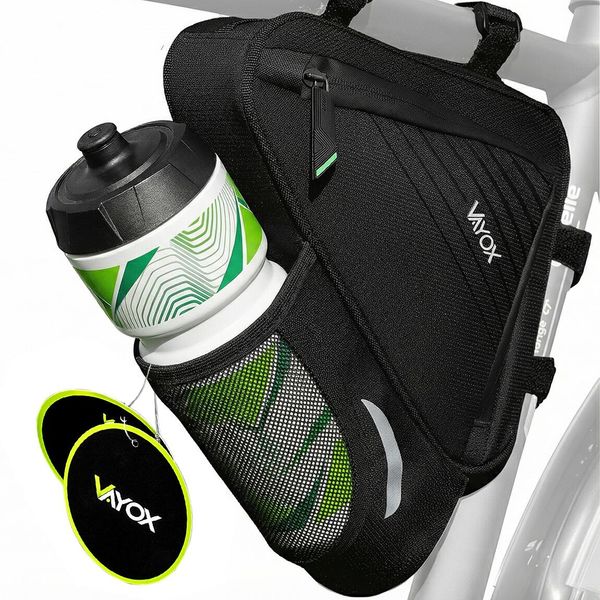 Torba rowerowa pod ramę VAYOX VA0348 uchwyt na bidon wodoodporna 1,5L. Czarne torby na ramię VAYOX, bez wzorów, z poliesteru, na ramię, bez dodatków. Za 69.00 zł.