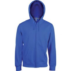 Bluza z kapturem na zamek błyskawiczny Kariban. Niebieskie bluzy z kapturem KARIBAN, m, bez wzorów, z bawełny, z kapturem. Za 213.00 zł.