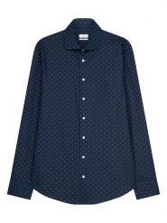 Seidensticker Koszula - Slim fit - w kolorze granatowym rozmiar: 38. Niebieskie koszule Seidensticker, bez wzorów, z bawełny, bez kołnierzyka, bez ramiączek. Za 91.12 zł.