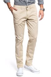 MUSTANG SPODNIE MĘSKIE Classic Chino 1009612 4014. Brązowe eleganckie spodnie Mustang, l, z materiału. W wyprzedaży za 79.99 zł.
