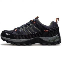 Buty trekkingowe męskie CMP Rigel Low Wp. Brązowe trekkingi CMP, bez wzorów, bez zapięcia. W wyprzedaży za 359.99 zł.