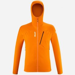 Bluza męska polarowa MILLET M Lokka Hoodie III pomarańczowy. Brązowe bluzy z kapturem Millet, na lato, m, bez wzorów, z dzianiny, z kapturem. Za 530.00 zł.
