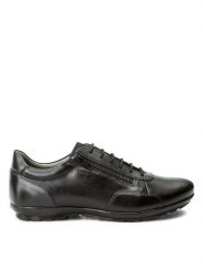 Geox Półbuty U Symbol A U74A5A 00043 C9999 Czarny. Czarne eleganckie półbuty Geox, bez wzorów, ze skóry, bez obcasa, bez zapięcia. Za 389.99 zł.