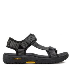 Sandały Skechers. Czarne sandały Skechers, bez zapięcia. Za 259.99 zł.