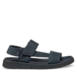 Sandały Geox. Niebieskie sandały Geox, bez zapięcia. Za 259.99 zł.